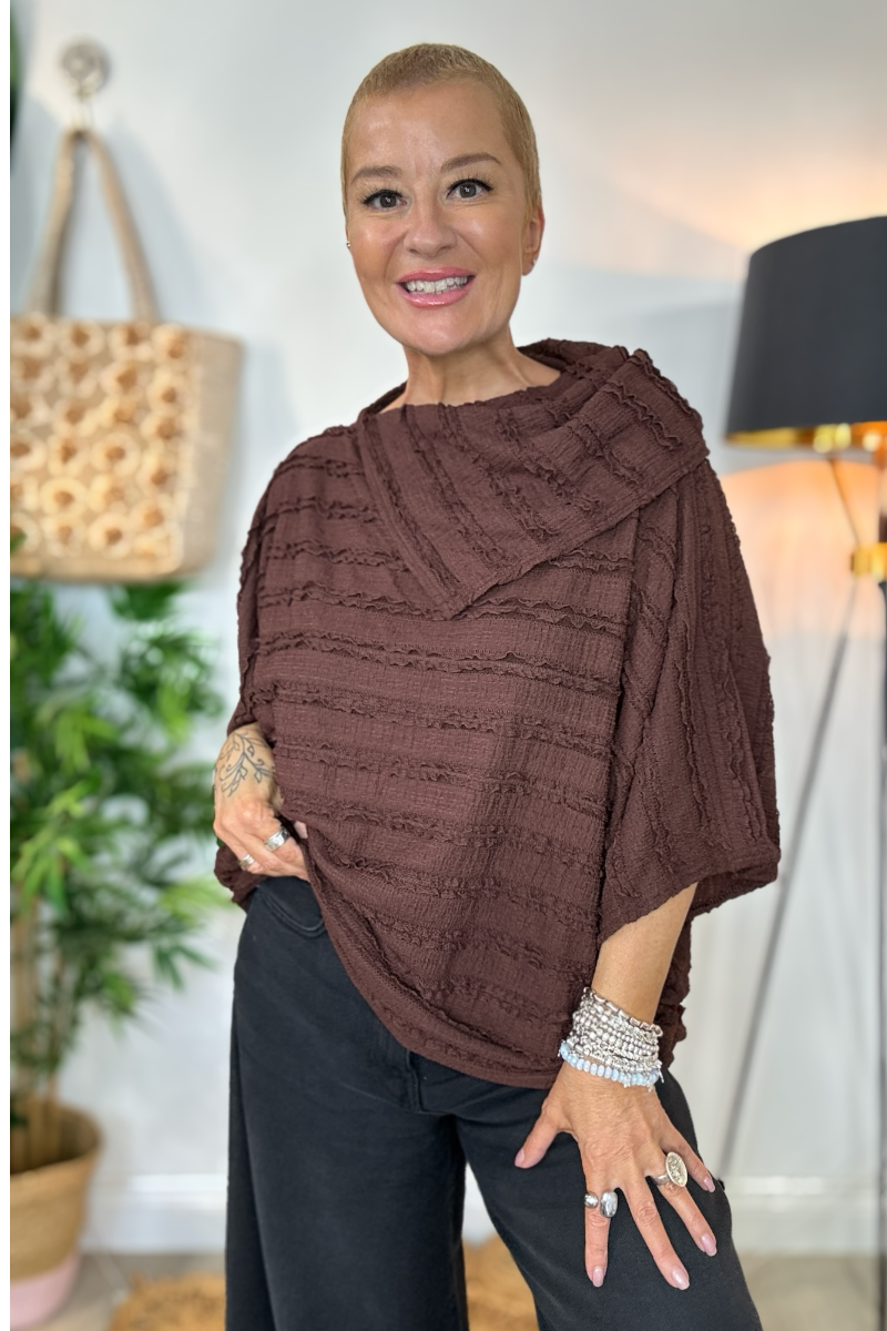 Frida Shawl Neck Top