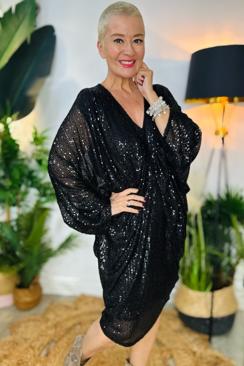Jennifer Sequin Tunic Dress