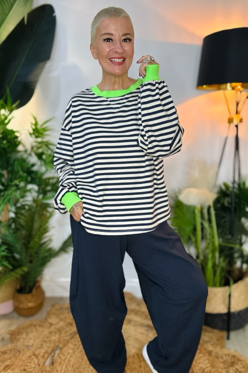 Sonny Stripe Contrast Top