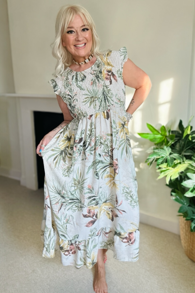 Summer Floral Midi Dress