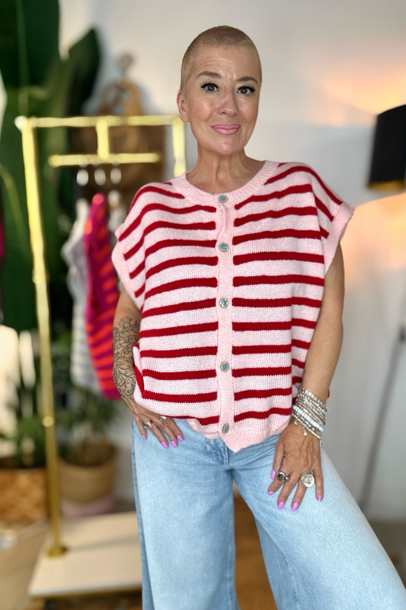 Frankie Sleeveless Knitted Cardigan