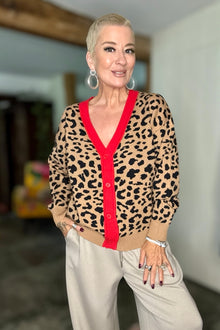 Colour Pop Leopard Print Cardigan