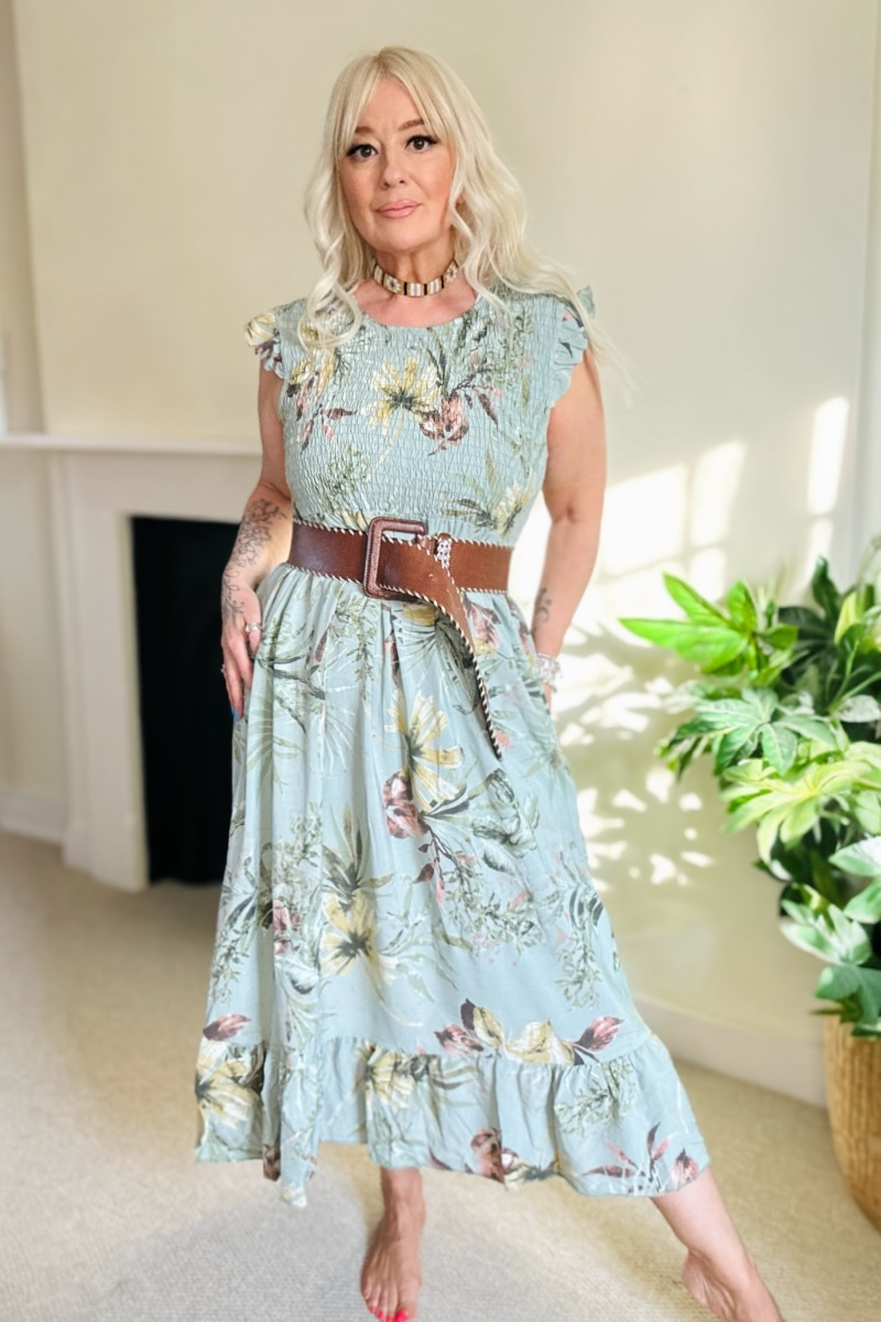 Summer Floral Midi Dress