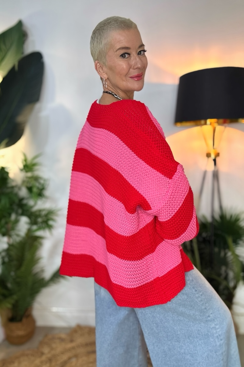 Fran Bold Striped Cardigan