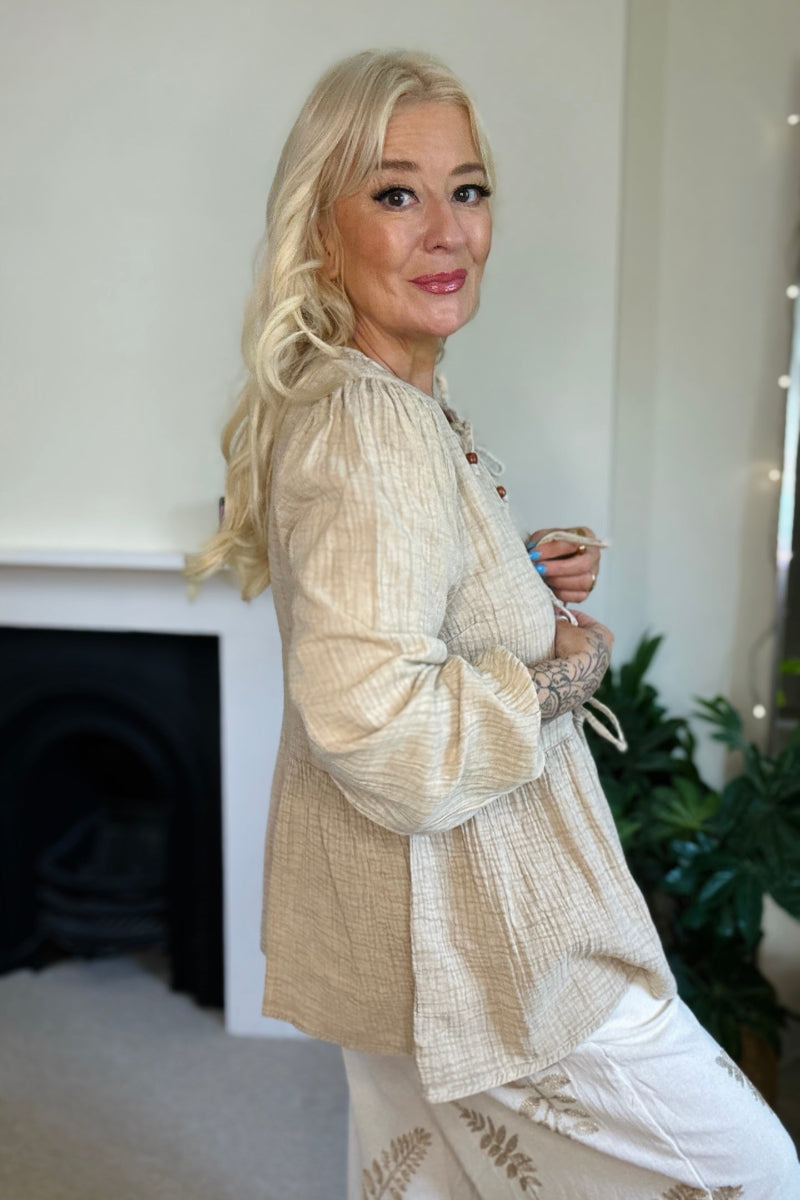 Bella Tie Front Top