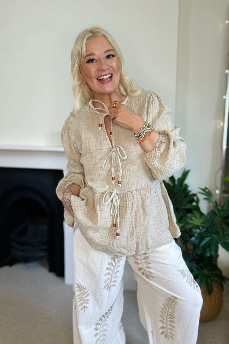 Bella Tie Front Top