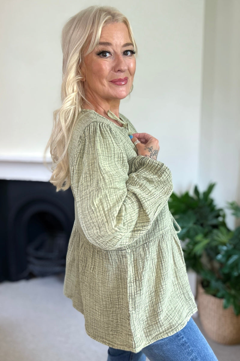 Bella Tie Front Top