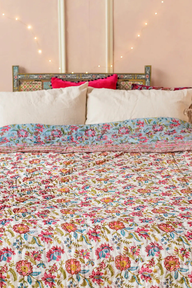 Joshika Blockprint Reversible Quilt