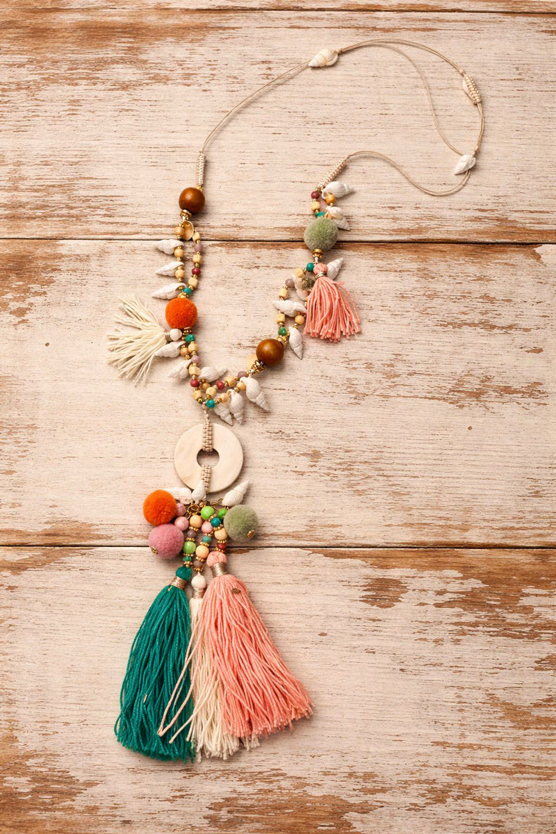 Nala Tassel Necklace - Multi