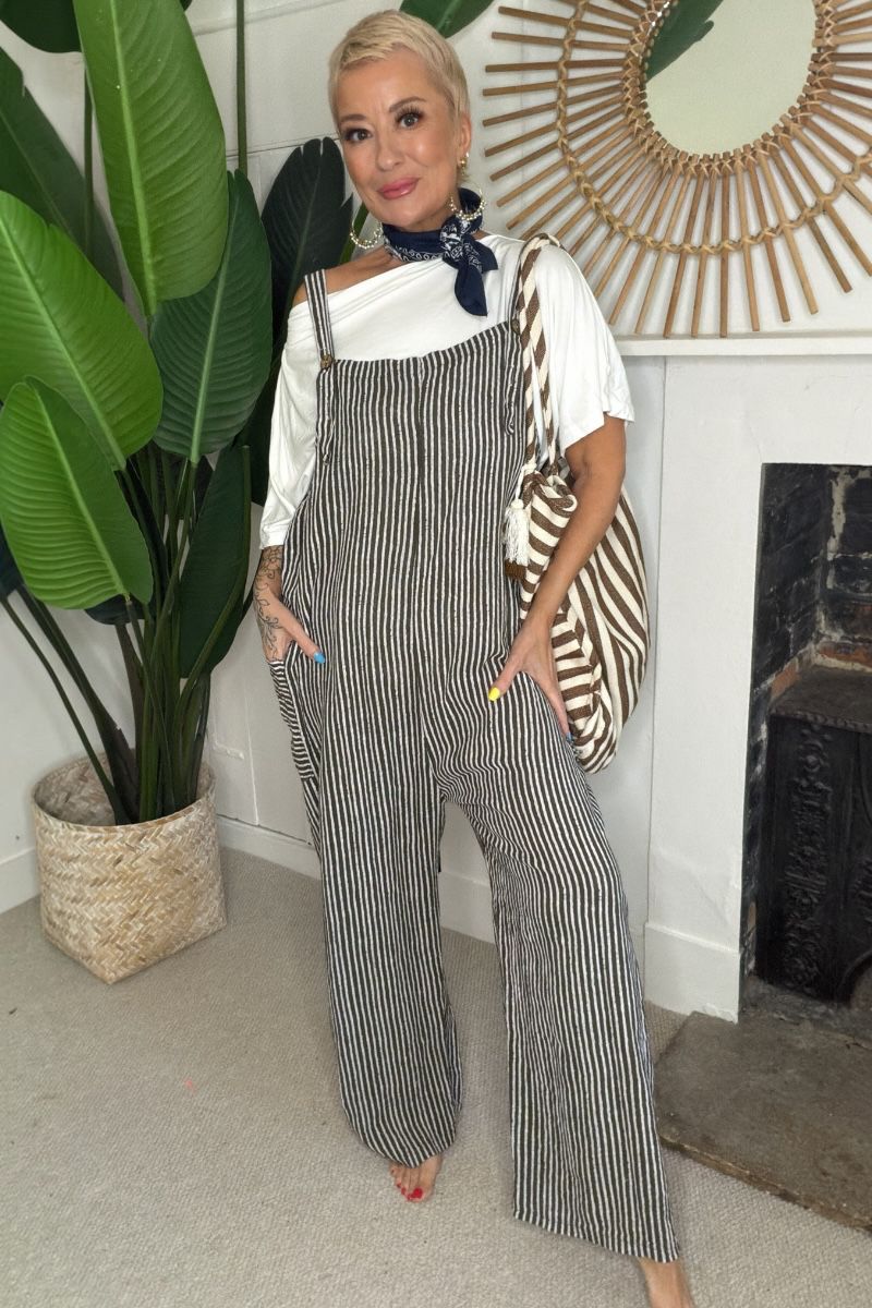 Stripe Dungarees