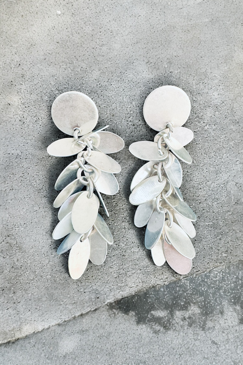 Silver Teared Drop Earrings