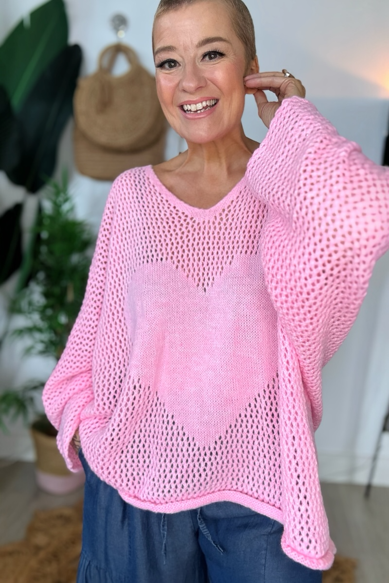 Summer Heart Open Knit