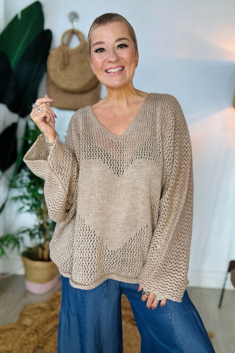 Summer Heart Open Knit