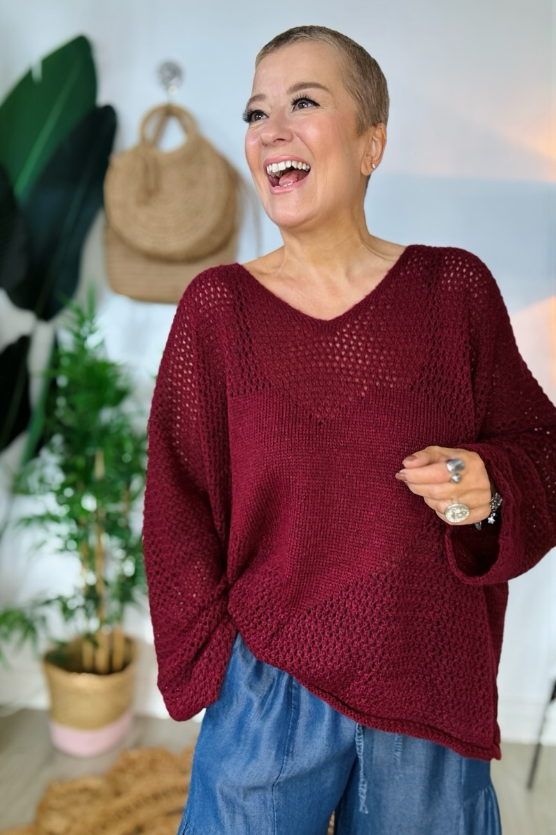 Summer Heart Open Knit