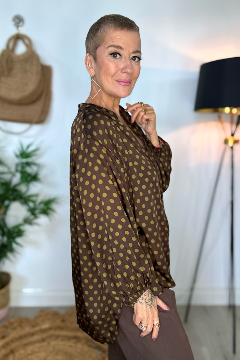 Florie Silk Mix Blouse