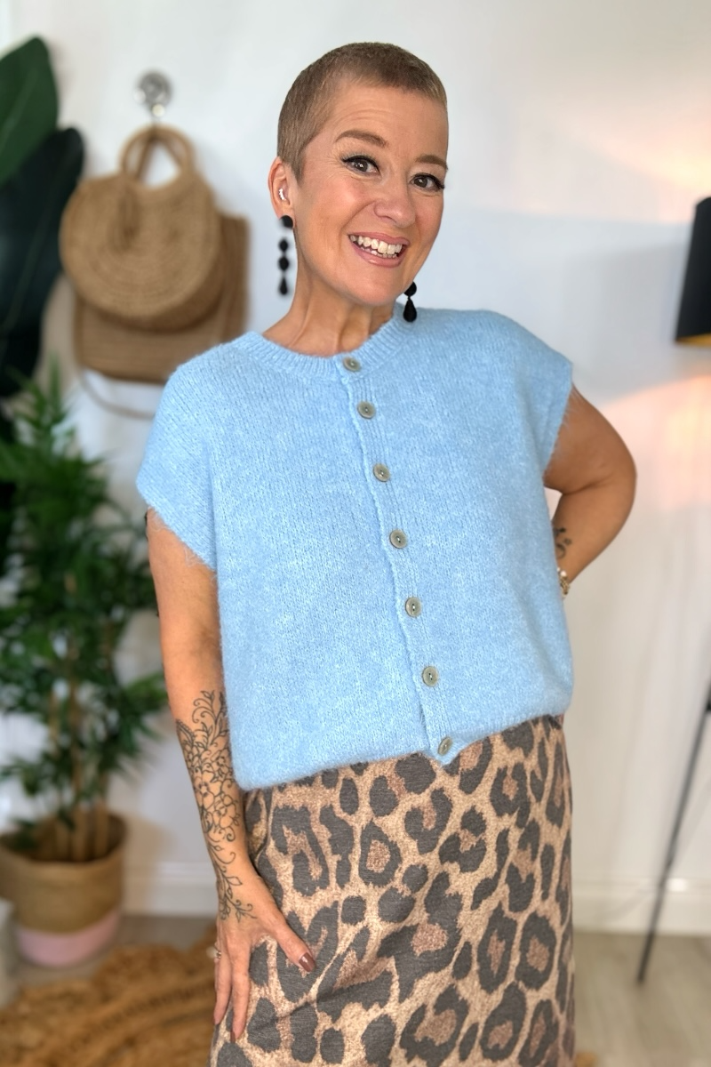 Clara Sleeveless Cardigan
