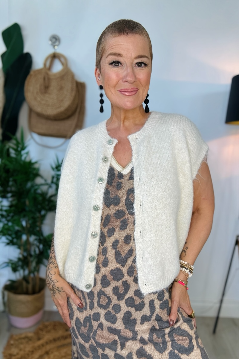 Clara Sleeveless Cardigan