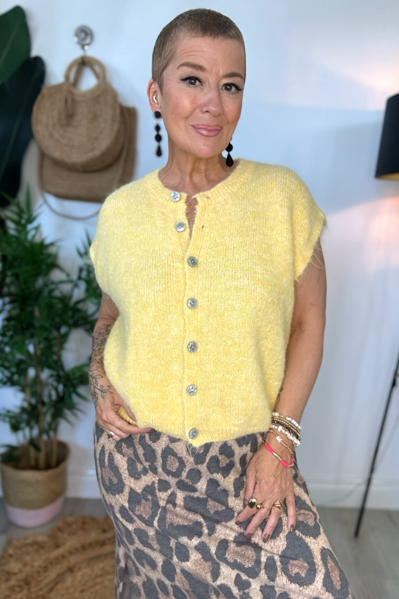 Clara Sleeveless Cardigan