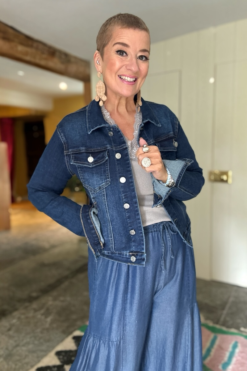 Classic Fitted Stretch Denim Jacket