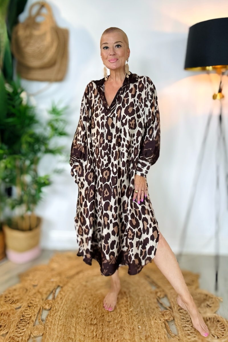 Chelsea Silk Mix Animal Print Tunic