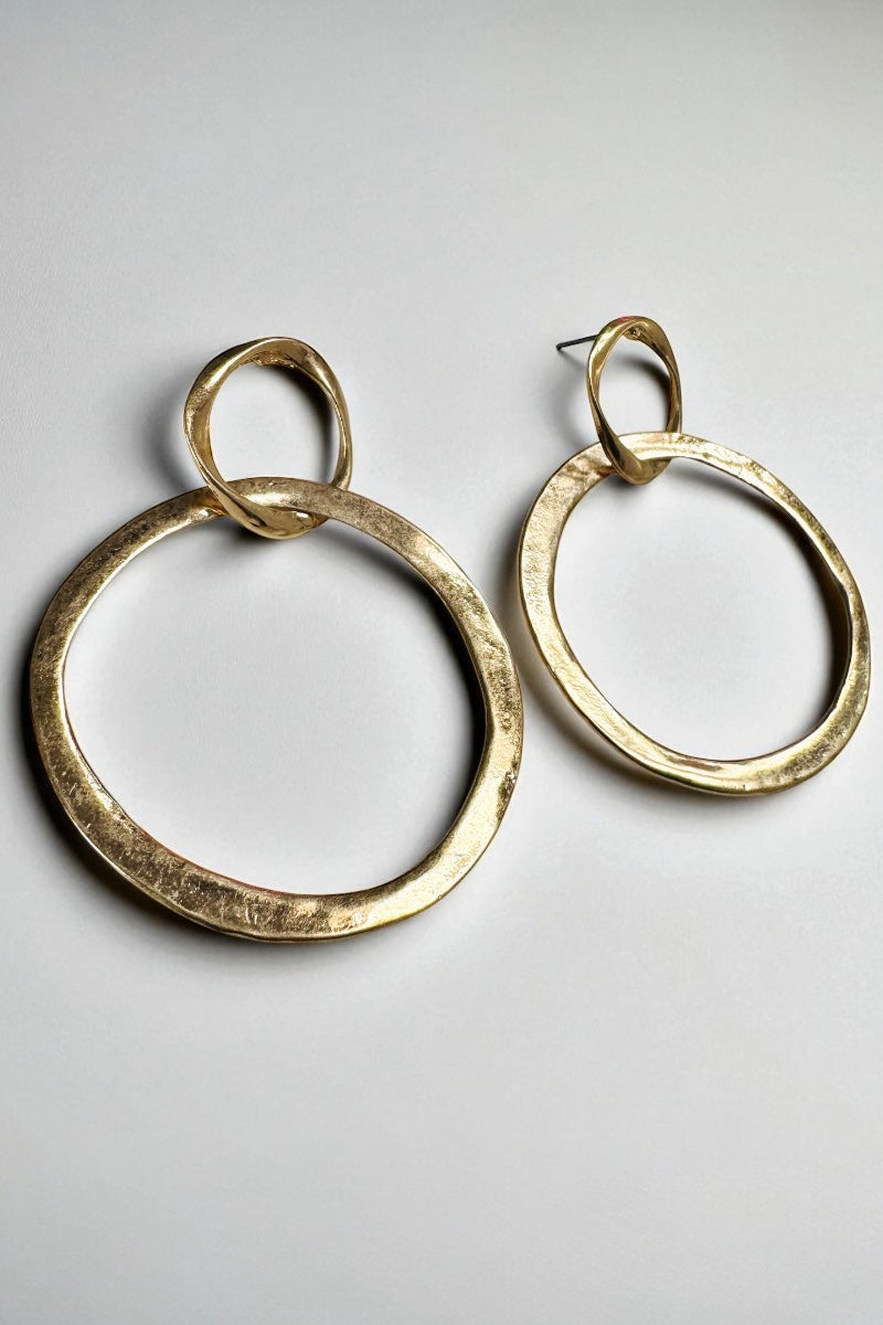 Hammered Circle Earrings