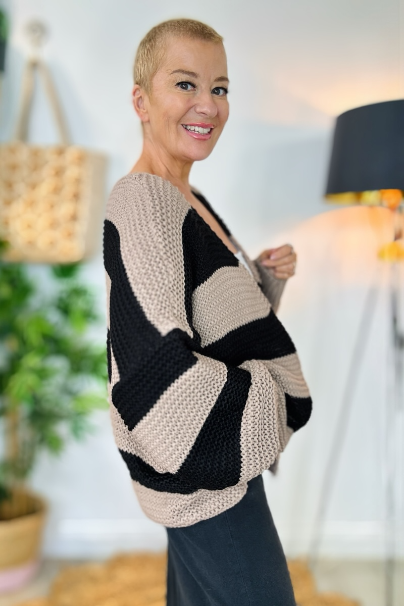 Fran Bold Striped Cardi