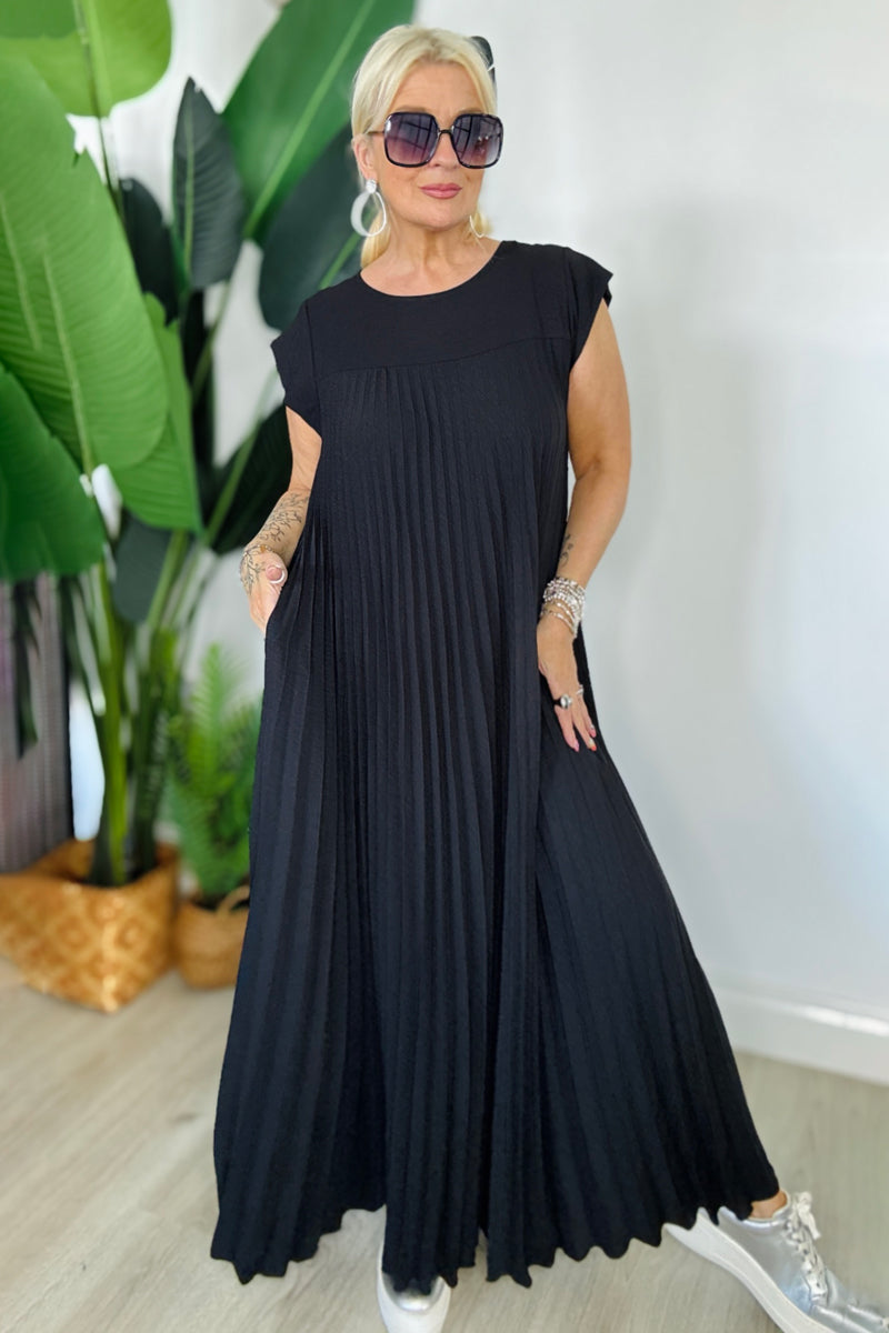 Pleated Maxi Dress
