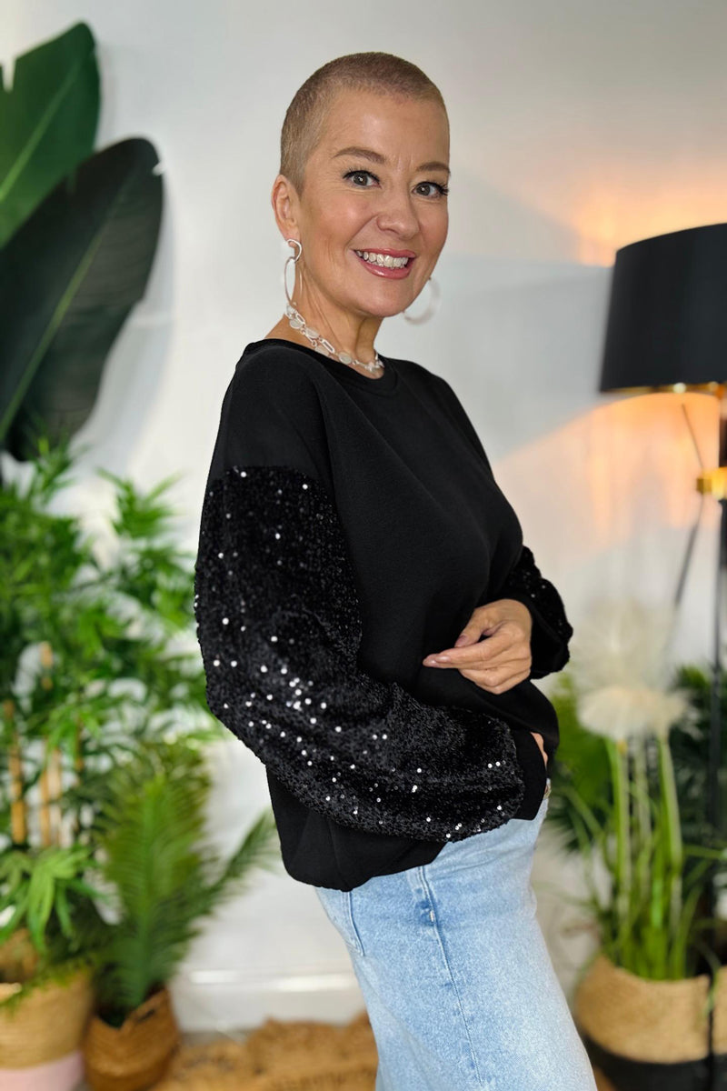 Sparkle Sleeve Sweatshirt - PRE-ORDER