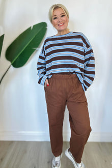 Cotton Barrel Leg Trousers