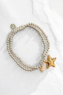 Double Strand Bead & Star Bracelet