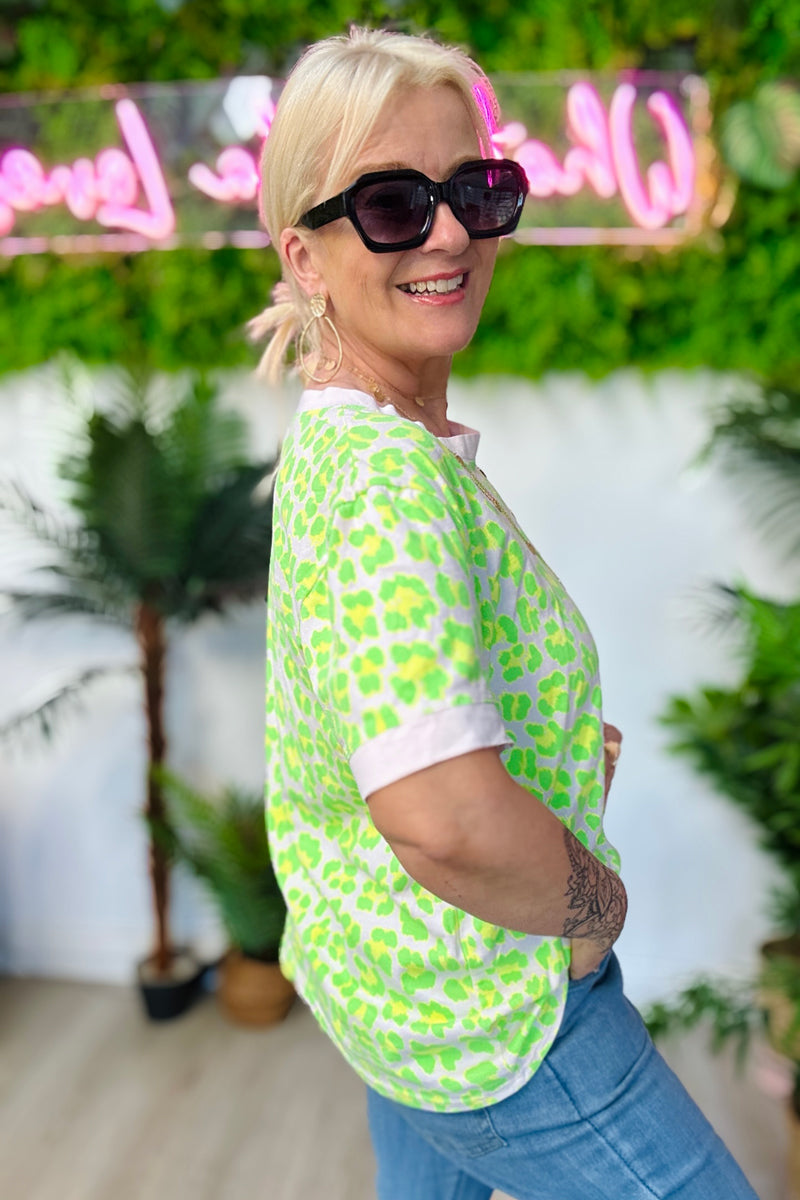 Neon Leopard Print T-shirt