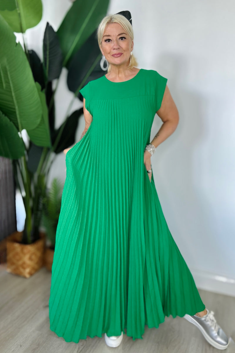 Pleated Maxi Dress
