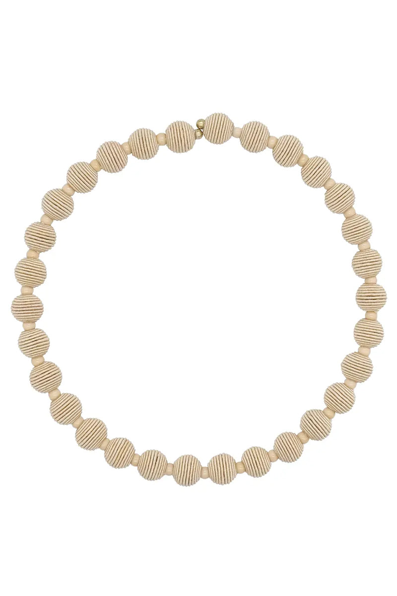 Narratives The Line Cotton Springwire Woven Ball Necklace