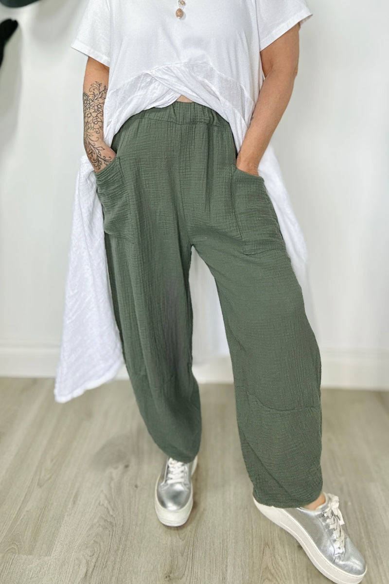 Cotton Waffle Brooke Balloon Pants