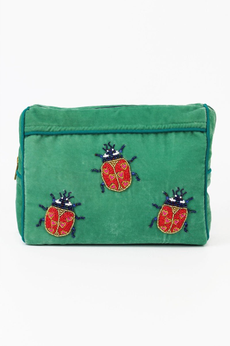 green velvet make up bag