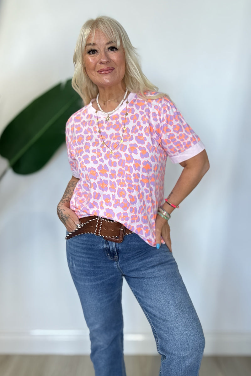 Neon Leopard Print T-shirt