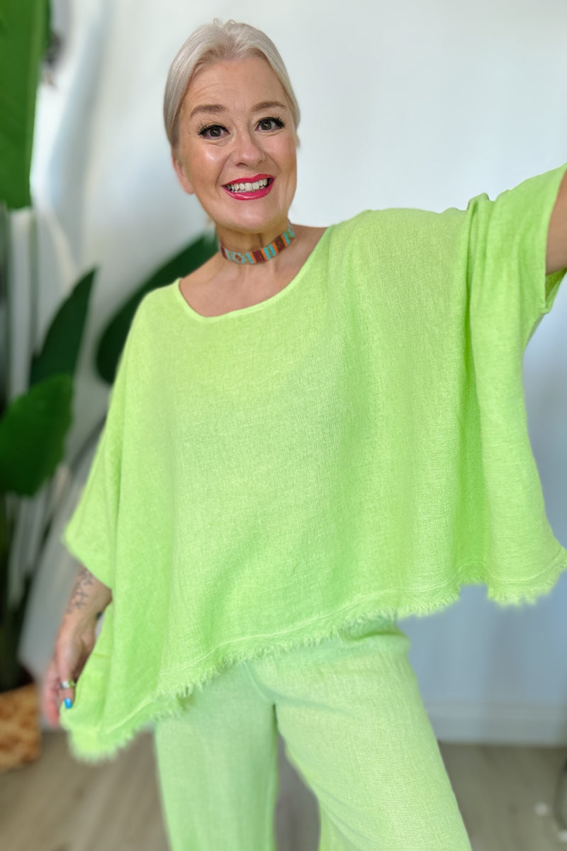 Lua Frayed Hem Top