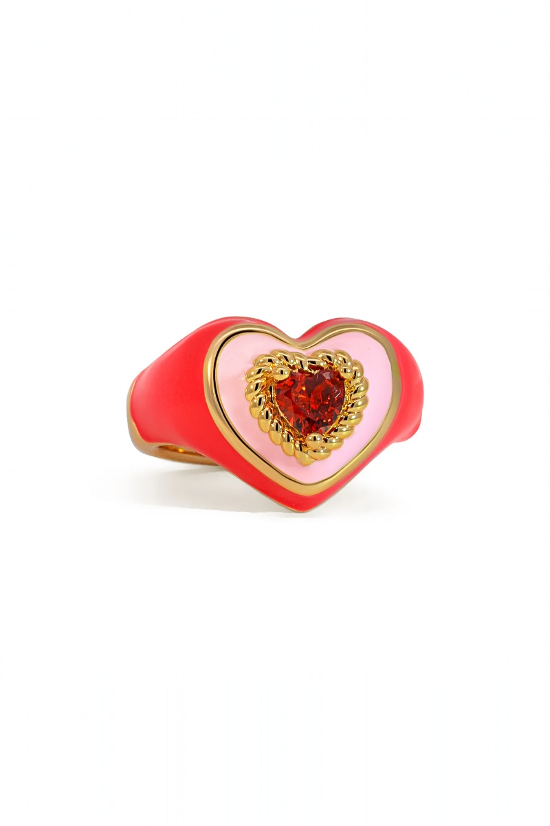 XUXA Love Heart Enamel Ring