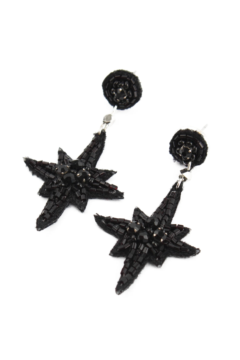 My Doris Outlet Mini Black Star Earrings