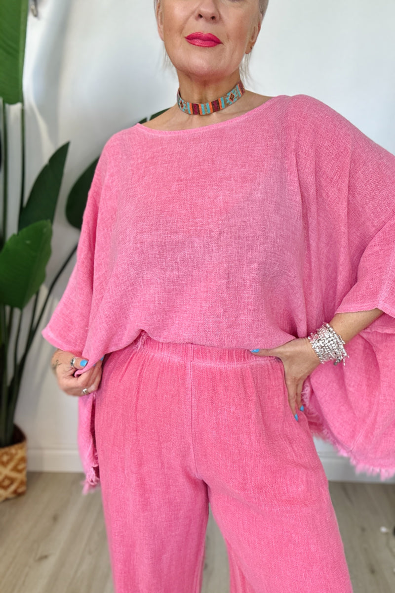 Lua Frayed Hem Top