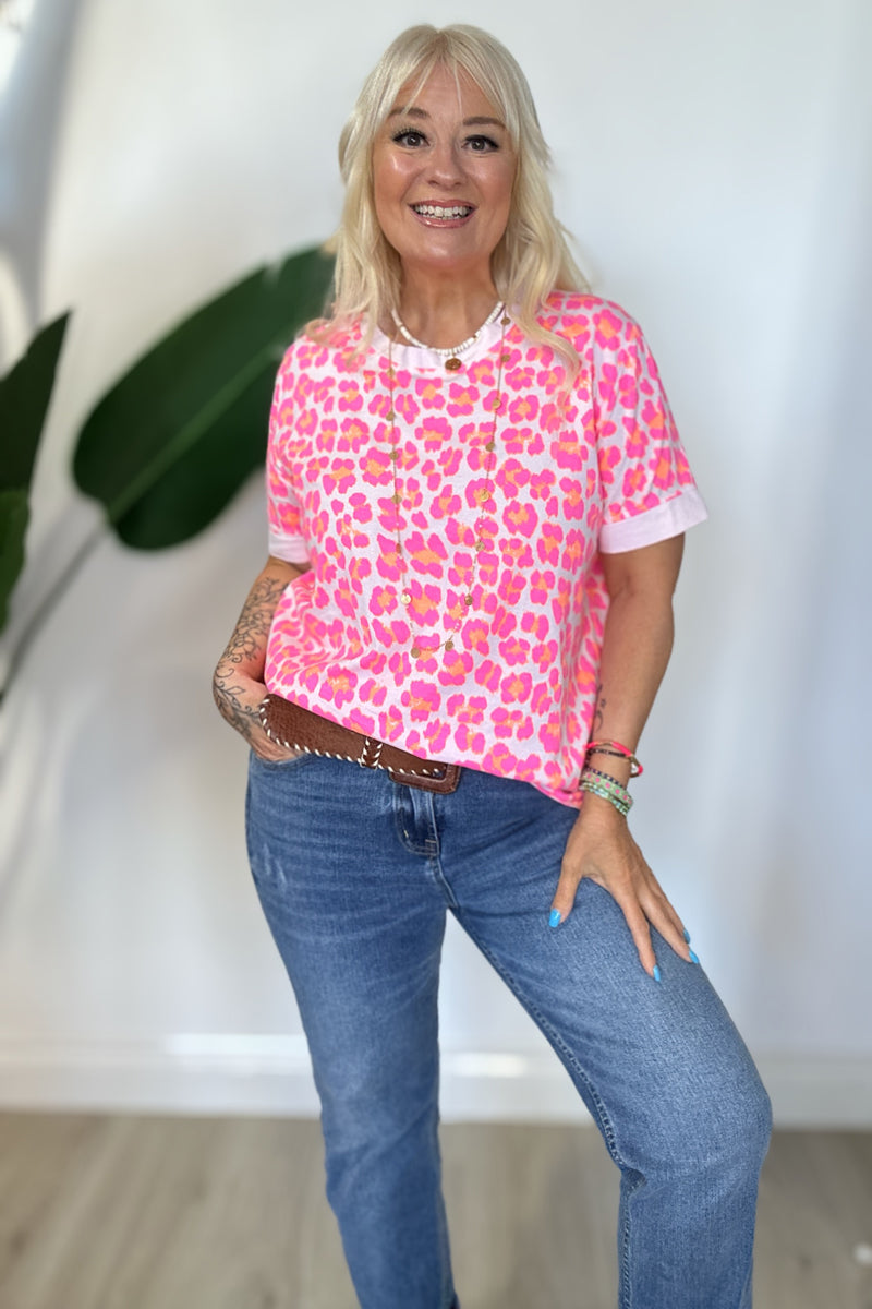 Neon Leopard Print T-shirt