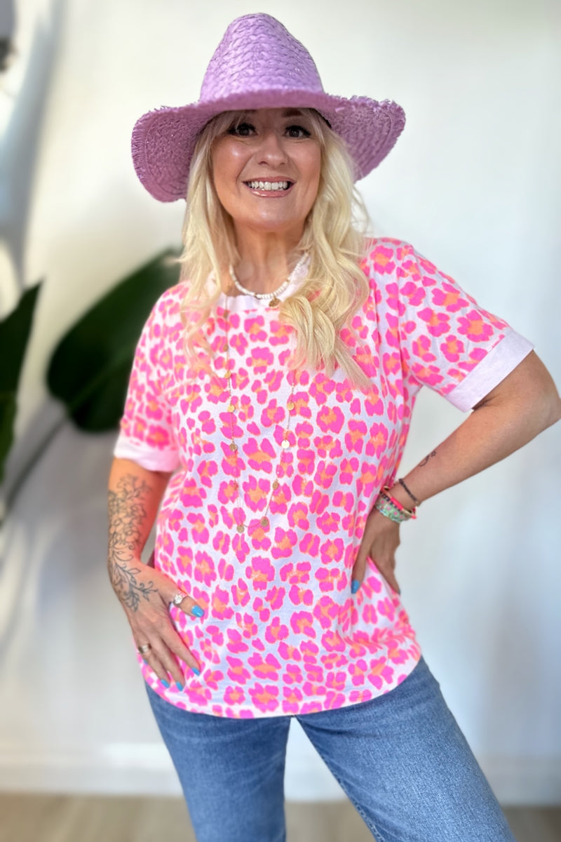 Neon Leopard Print T-shirt