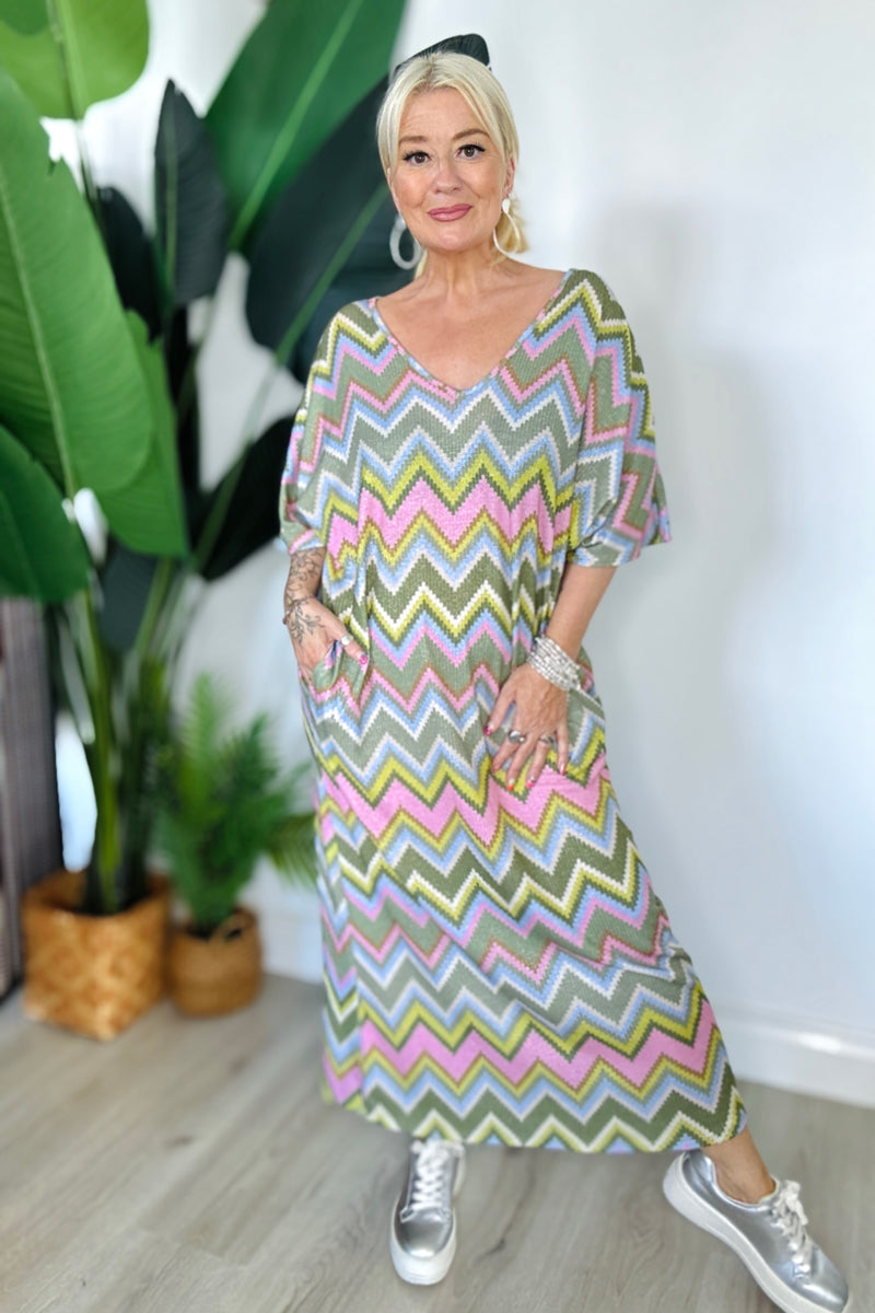 Mia Zig Zag Maxi Dress