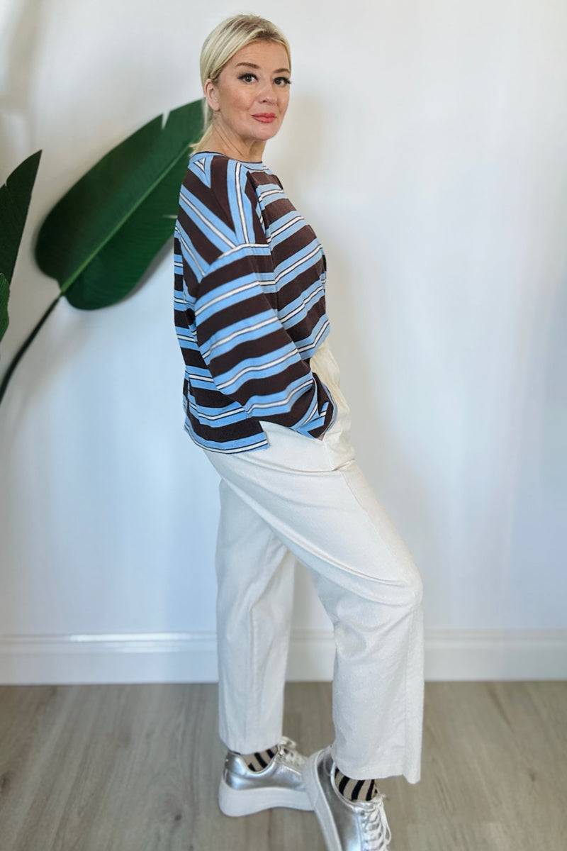 Cotton Barrel Leg Trousers