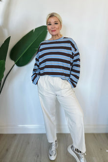 Cotton Barrel Leg Trousers