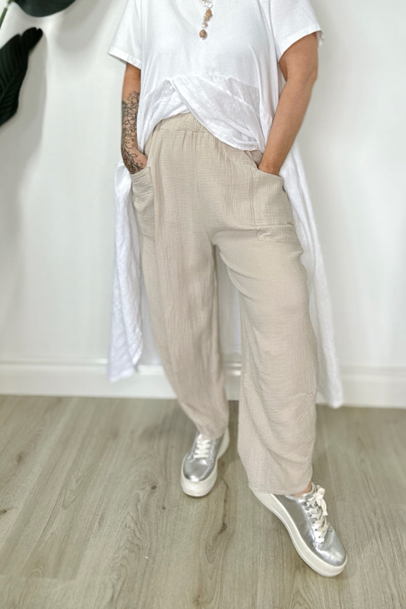 Cotton Waffle Brooke Balloon Pants