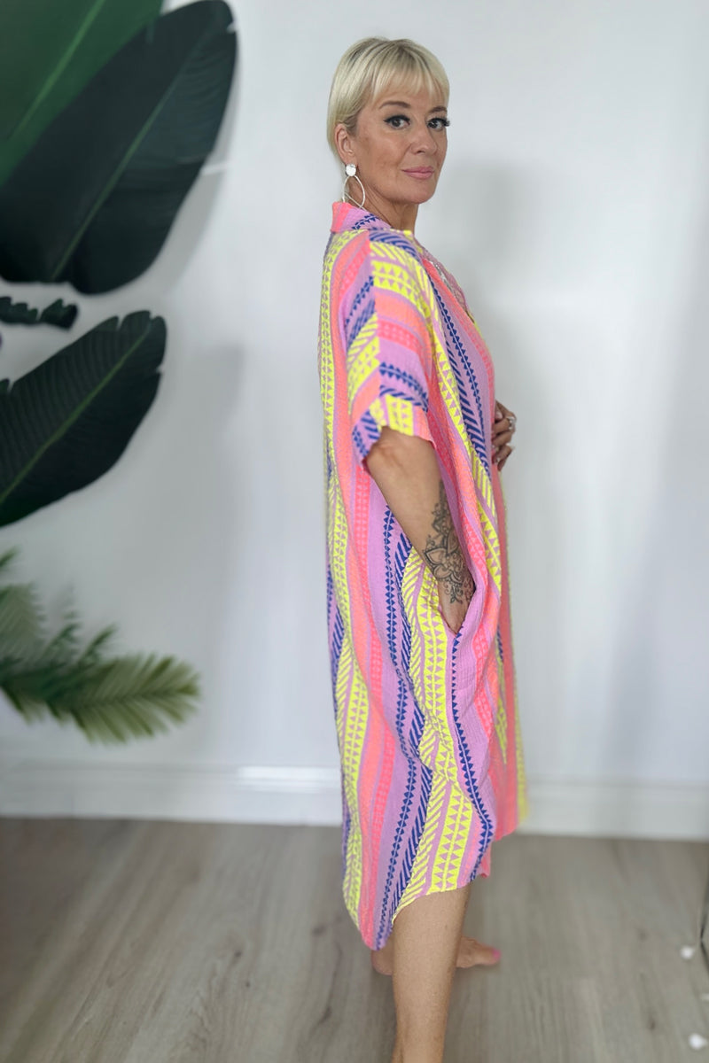 Chevron Longline Cotton Tunic