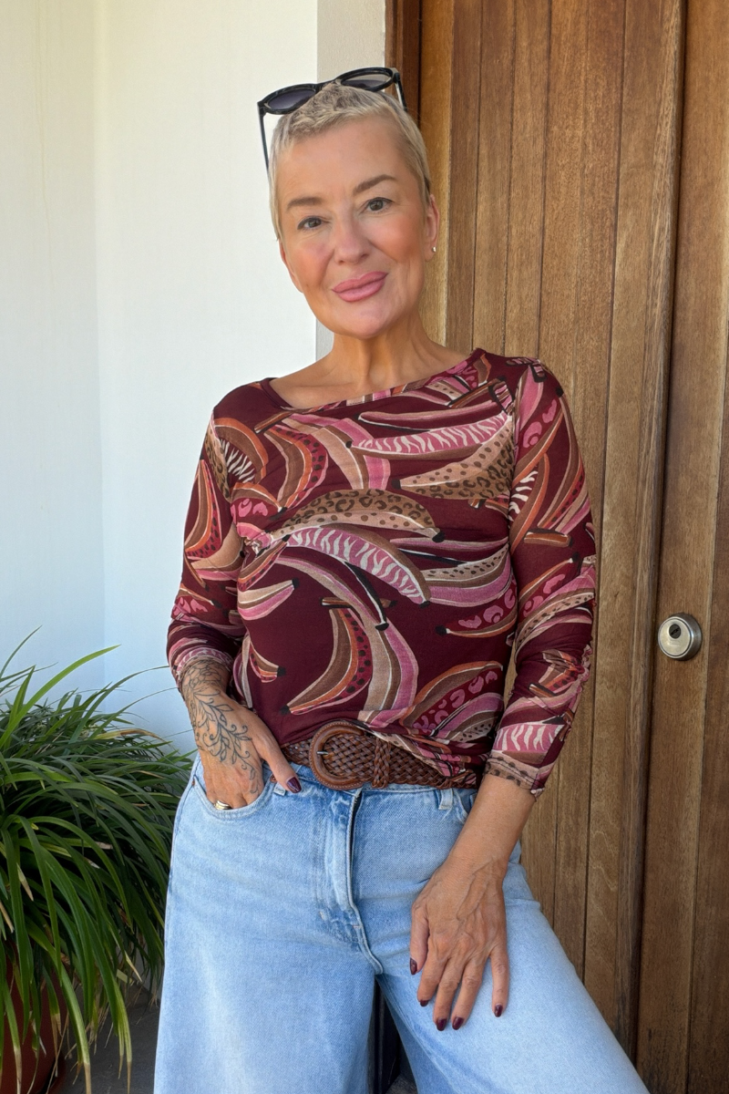 Sheerest Cashmere Mix Knitted Top - Bananas