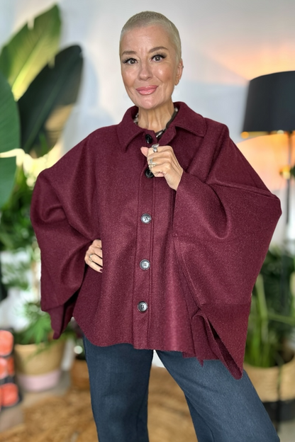 Reeva Poncho Cape Coat