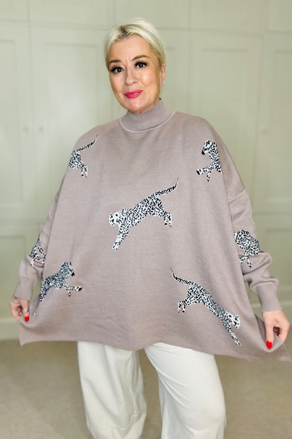 Kayla Leaping Leopard Jumper